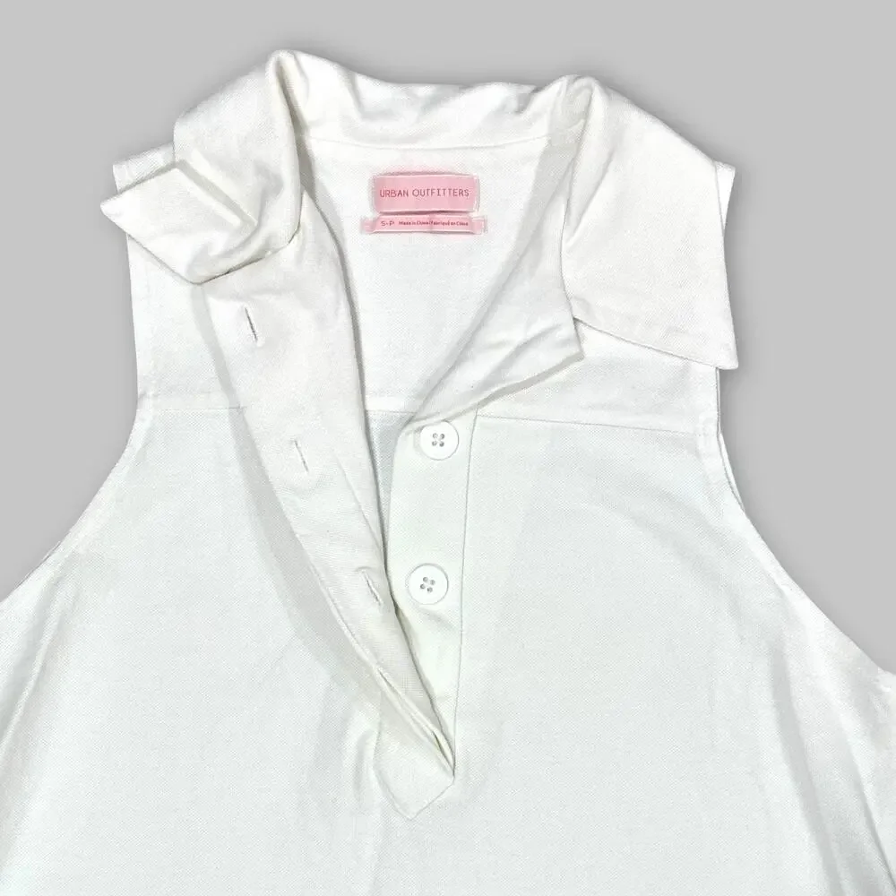 Urban Outfitters White Sleeveless Polo Collared Top/ Dress – Women’s Size Small